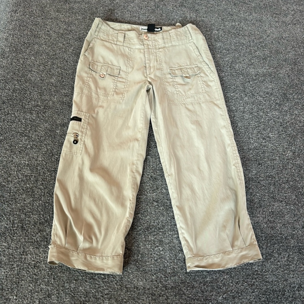 Jamie Sadock Women's Athletic Golf Beige Front Back Pockets Golf Pants‎ 4
